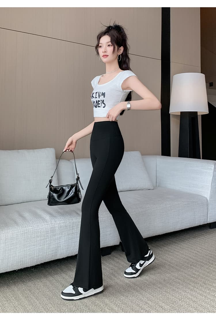 실사 2026 년 이른 가을 몸매 가꾸기 슬림해 보이는 리프트 엉덩이 나팔 바지 상세 이미지 21
