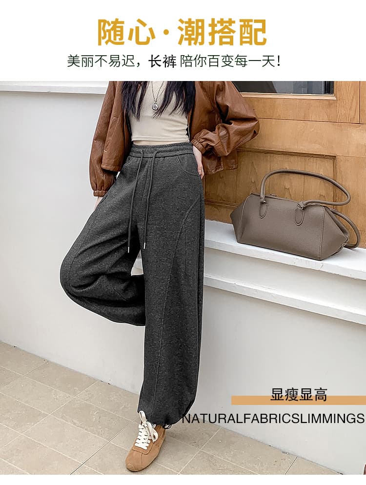 실사 2026 년 가을 겨울 새로운 작은 키 좁은 에디션 작은 모통이 칼 캐주얼 바지 상세 이미지 5