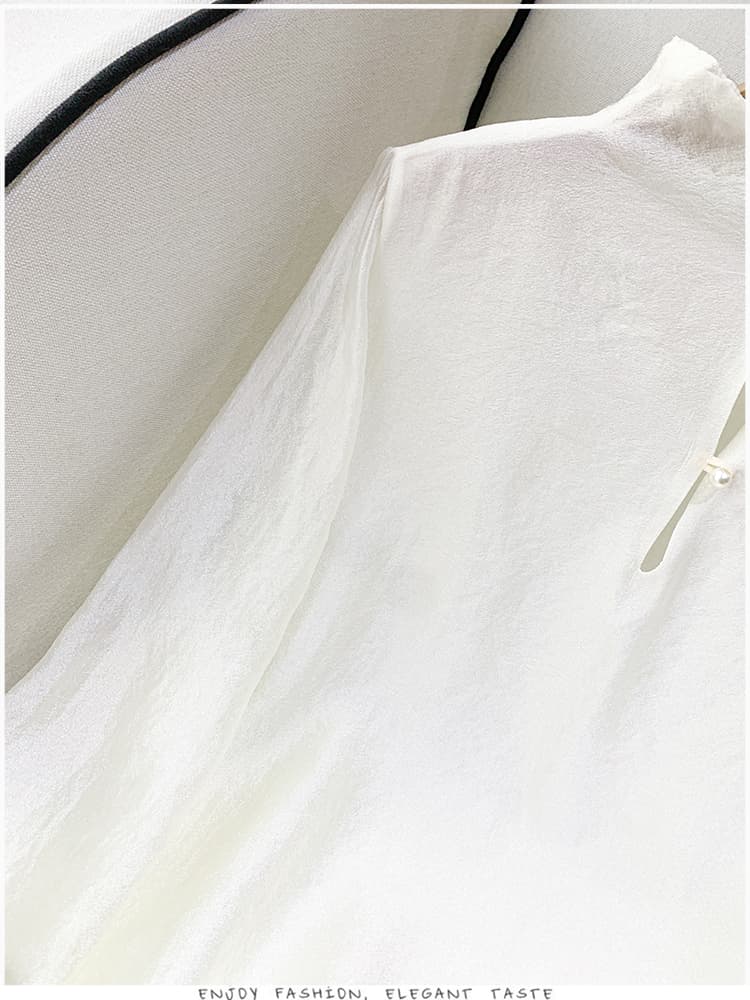 새로운 중식 여성 셔츠 인사이드 가져 가라. 스택 착용 2026 가을 로드 중 새로운 고급 센스 빛 럭셔리 품격 연령 감소 긴팔 맨위 상세 이미지 9