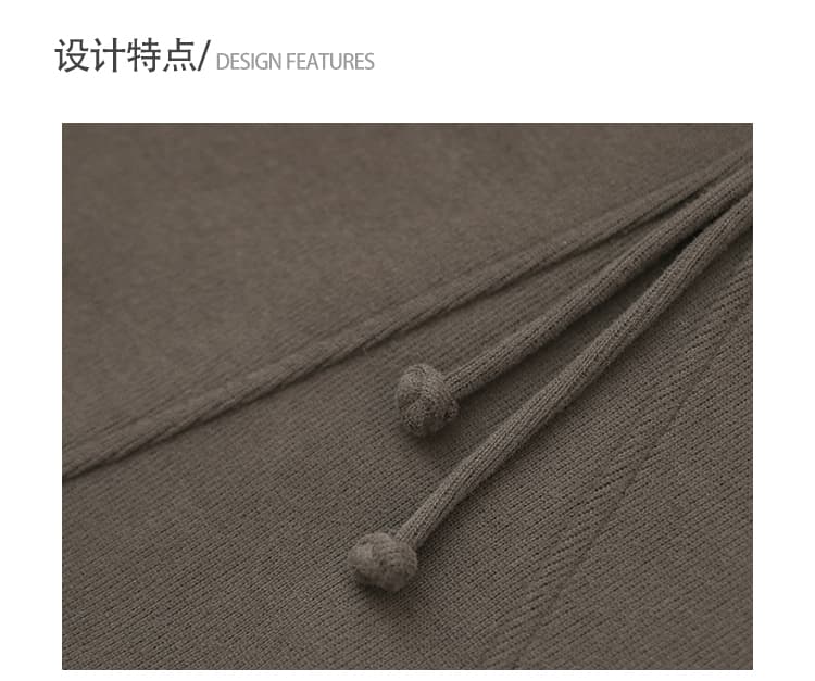 가을 의상 새로운 빅 사이즈 루즈핏 캐주얼 후드 티 스웨터 단색 지방 mm 표지 배 풀오버 순면 맨위 상세 이미지 3