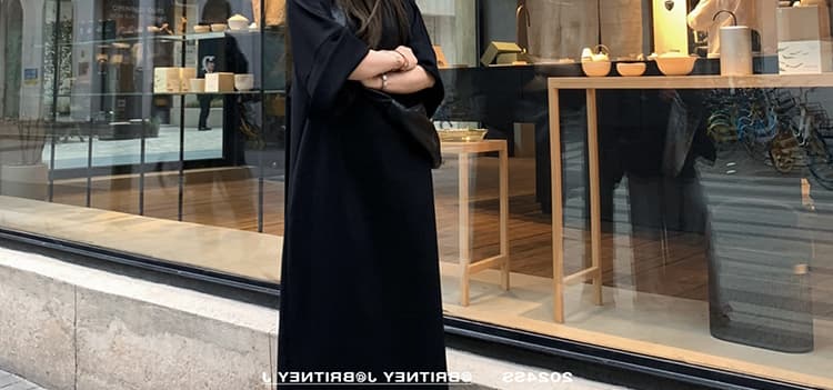여름 드레스 새로운 패션 루즈핏 종이 사람들 느긋한 바람 공기 면 캐주얼 중간 길이 드레스 m-4xl200 근 상세 이미지 74