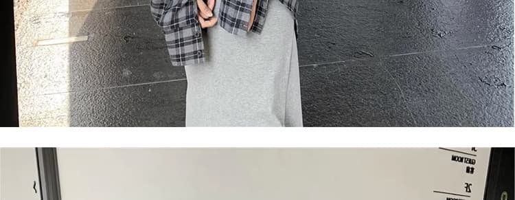 여름 드레스 새로운 빅 사이즈 여성 의류 품격 조끼 원피스 체크무늬 셔츠 세트 m-4xl200 근 상세 이미지 46