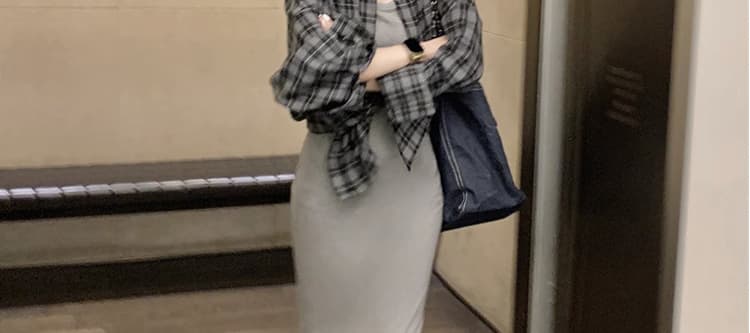 여름 드레스 새로운 빅 사이즈 여성 의류 품격 조끼 원피스 체크무늬 셔츠 세트 m-4xl200 근 상세 이미지 100