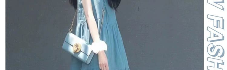 여름 드레스 새로운 한국 스타일 패션 루즈핏 민소매 레이스업 품격 민소매 얇은 스타일 빅 사이즈 드레스 m-4xl200 근 상세 이미지 10