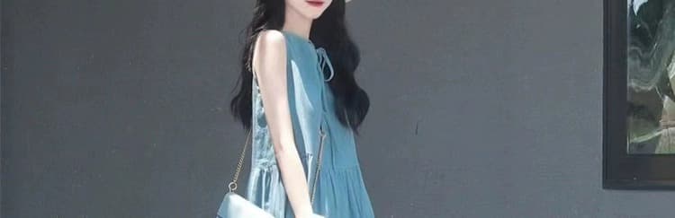 여름 드레스 새로운 한국 스타일 패션 루즈핏 민소매 레이스업 품격 민소매 얇은 스타일 빅 사이즈 드레스 m-4xl200 근 상세 이미지 28