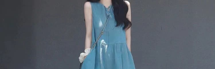 여름 드레스 새로운 한국 스타일 패션 루즈핏 민소매 레이스업 품격 민소매 얇은 스타일 빅 사이즈 드레스 m-4xl200 근 상세 이미지 36