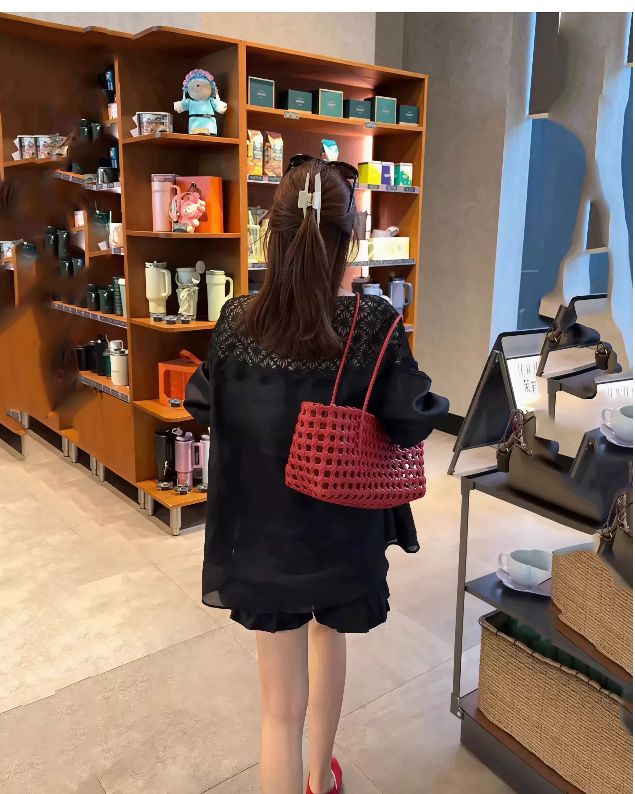 새로운 여름 화이트 레이스 홀로우 아웃 패치워크 반소매 여성 셔츠 빅 사이즈 지방 mm 그레이트 봐. 의류 이미지 2
