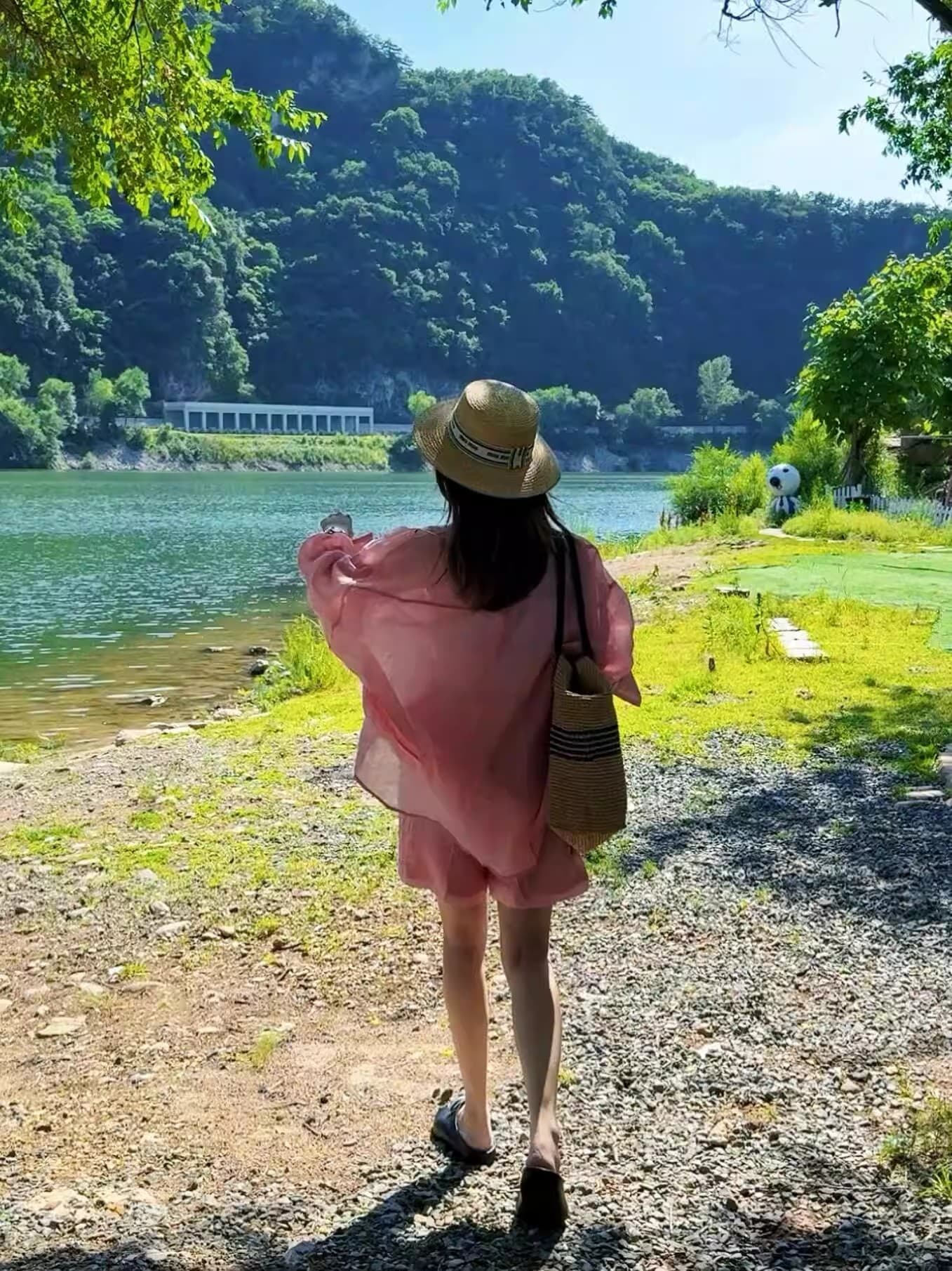 여름 드레스 프랑스식 휴가 바람 아마 셔츠 세트 오래된 돈 느슨함 느긋한 루즈핏 자외선 차단 의류 반바지 투피스 세트 상세 이미지 7