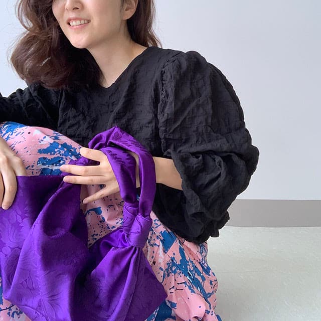 가을 의상 새로운 빅 사이즈 여성 의류 한국어 지방 mm 버블 그리드 다용도 긴팔 셔츠 맨위 상세 이미지 16