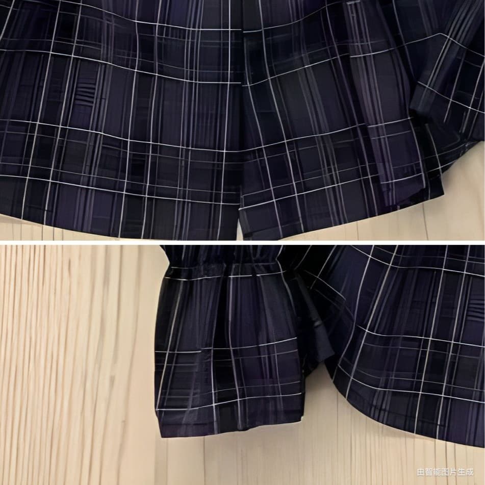 가을 의상 새로운 자이언트 잘 생긴 ~ 중 레트로 체크무늬 한 부서 착용 가져 가라. 오프숄더 프릴 칼라 긴팔 셔츠 작은 셔츠 맨위 이미지 5
