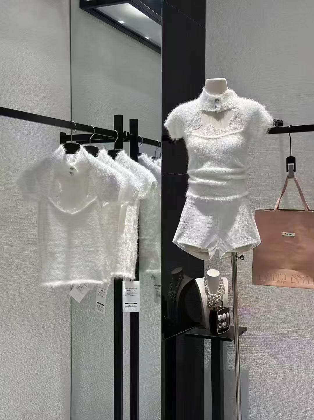 무효 알약 꽃 리플 부드러운 달콤한 자매 바람 품격 꽃 레이스 조각 맨위 니트 만나는 털 셔츠 상세 이미지 2