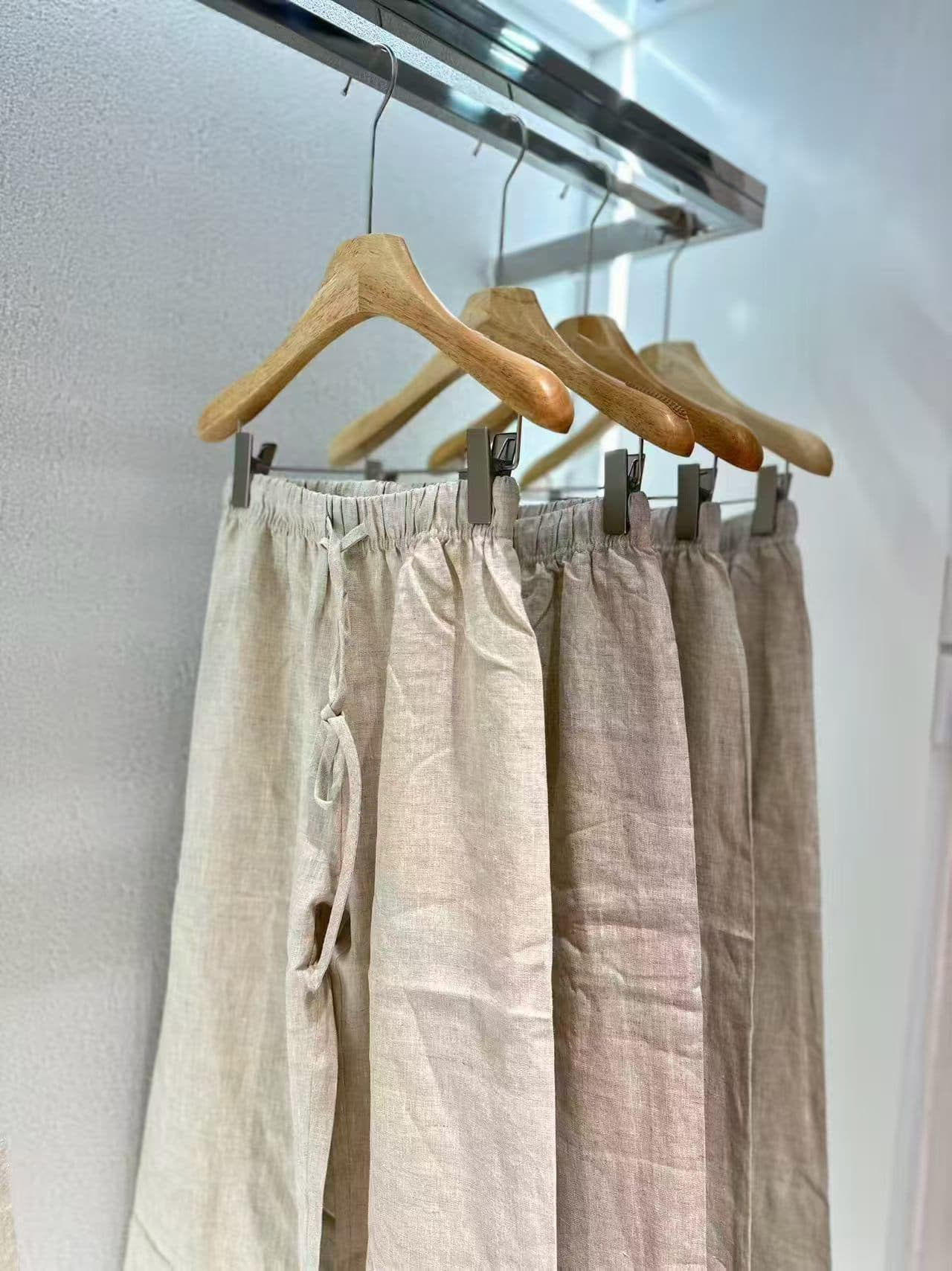 안녕하세요. 팬 팬 자연 부서 100 아마 라이 경기 서울 긴 바지 여성 느슨함 센스 루즈핏 펌프 로프 캐주얼 바지 상세 이미지 2