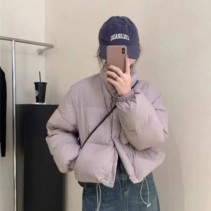 2026 계절 새로운 여성 면 옷 면 의류 솜을 넣은 재킷 목화 진딧물 작은 키 쇼트 스타일 두꺼운 패딩 재킷 이미지 2