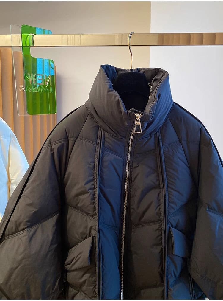 한국 스타일 디자인 센스 작은 대중 루즈핏 캐주얼 스탠드 칼라 아래 면화 의류 여성 가을과 겨울 2026 새로운 면 옷 재킷 트렌디 상세 이미지 8