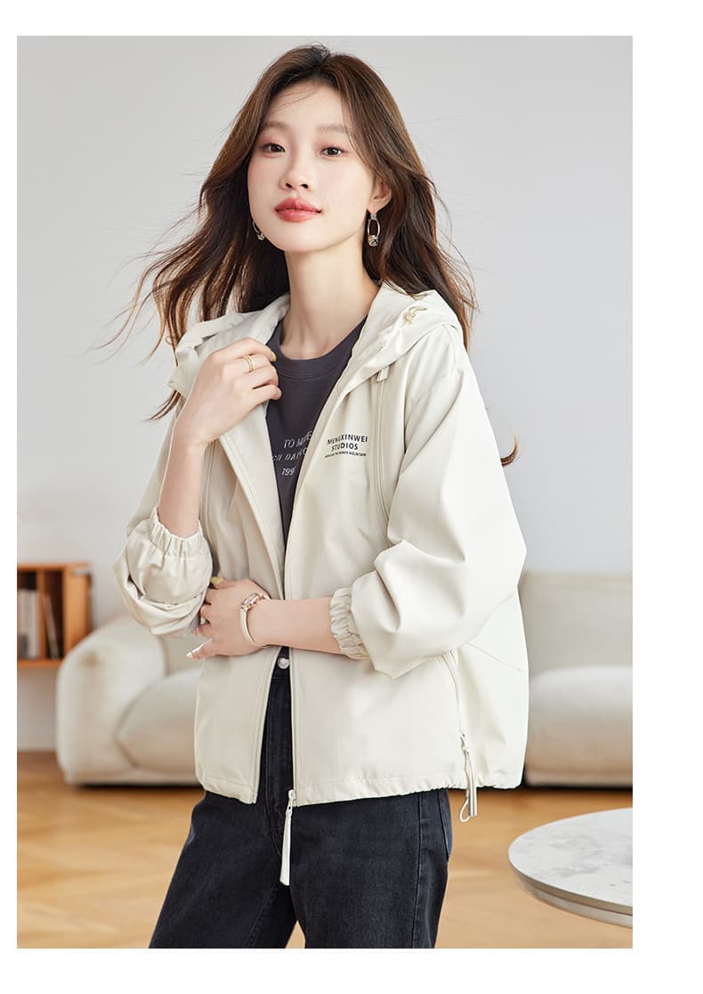 캐주얼 후드 여성 코트 2026 봄 가을 새로운 디자인 센스 작은 대중 야외 방풍 출퇴근 재킷 패션 다용도 상세 이미지 17