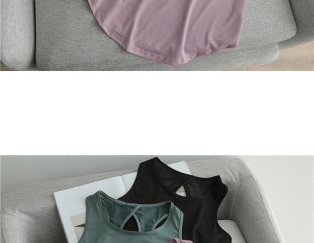 섹시함 메쉬 백리스 얇은 스타일 통기성 어깨 루즈핏 다용도 캐미솔 상세 이미지 3