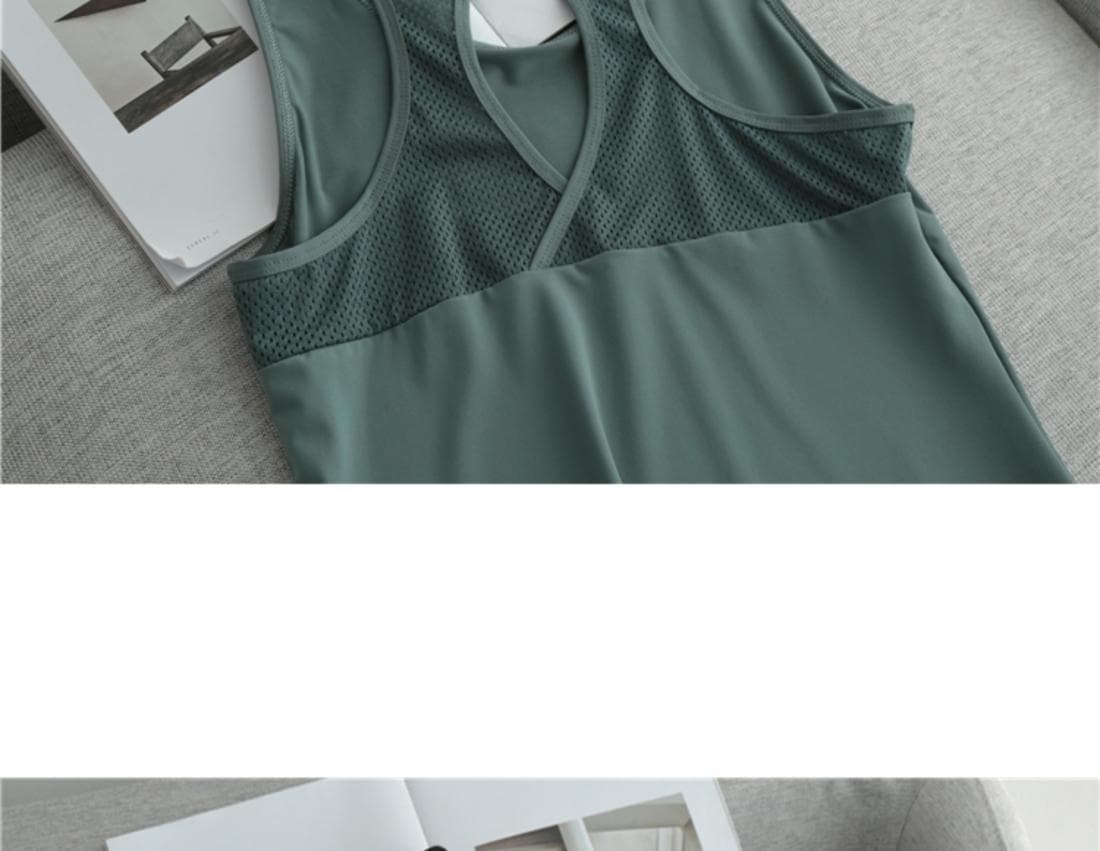 섹시함 메쉬 백리스 얇은 스타일 통기성 어깨 루즈핏 다용도 캐미솔 상세 이미지 10
