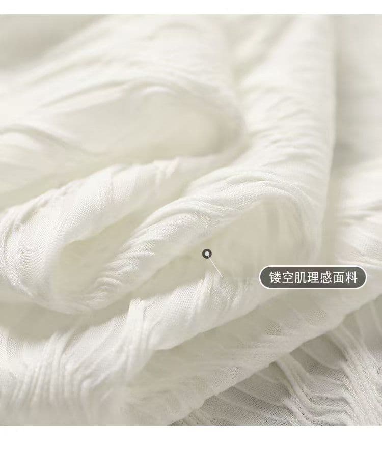 여름 새로운 디자인 센스 작은 대중 다용도 맨위 화이트 품격 여성 표지 고기 달콤함 상세 이미지 2