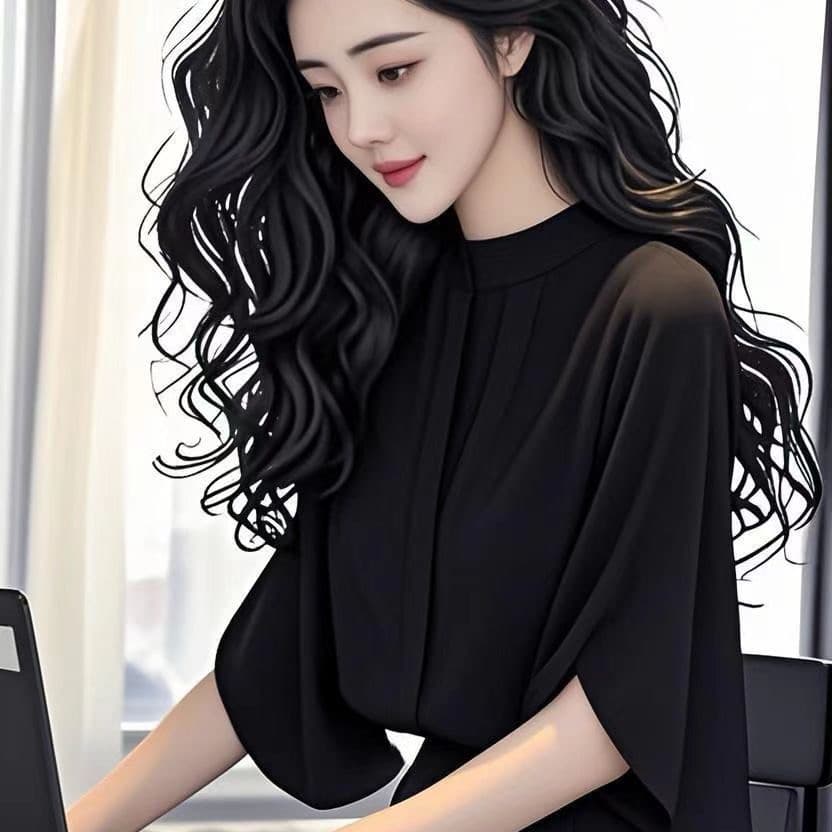 프랑스식 빛 직업 바람 패션 슬림해 보이는 쉬폰 셔츠 중간 소매 여성 여름 디자인 센스 작은 대중 슈퍼 잘 생긴 우아함 상세 이미지 7