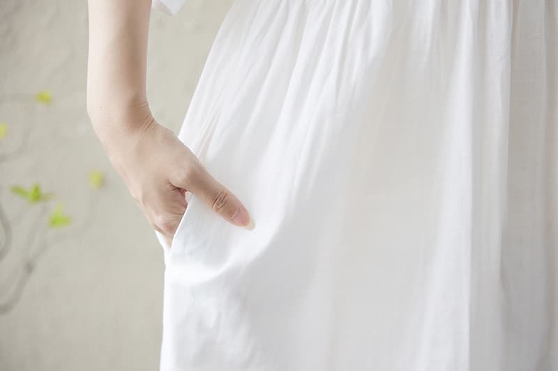 2026 봄 가을 여름 신제품 마 면 중노년 어머니 드레스 라운드 넥 풀오버 한 마디 루즈핏 화이트 빅 사이즈 드레스 상세 이미지 11