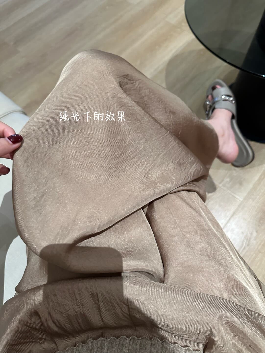 차가운 와이드 레그 팬츠 여름 섹션 캐주얼 얇은 스타일 루즈핏 느긋한 운동 긴 바지 이미지 4