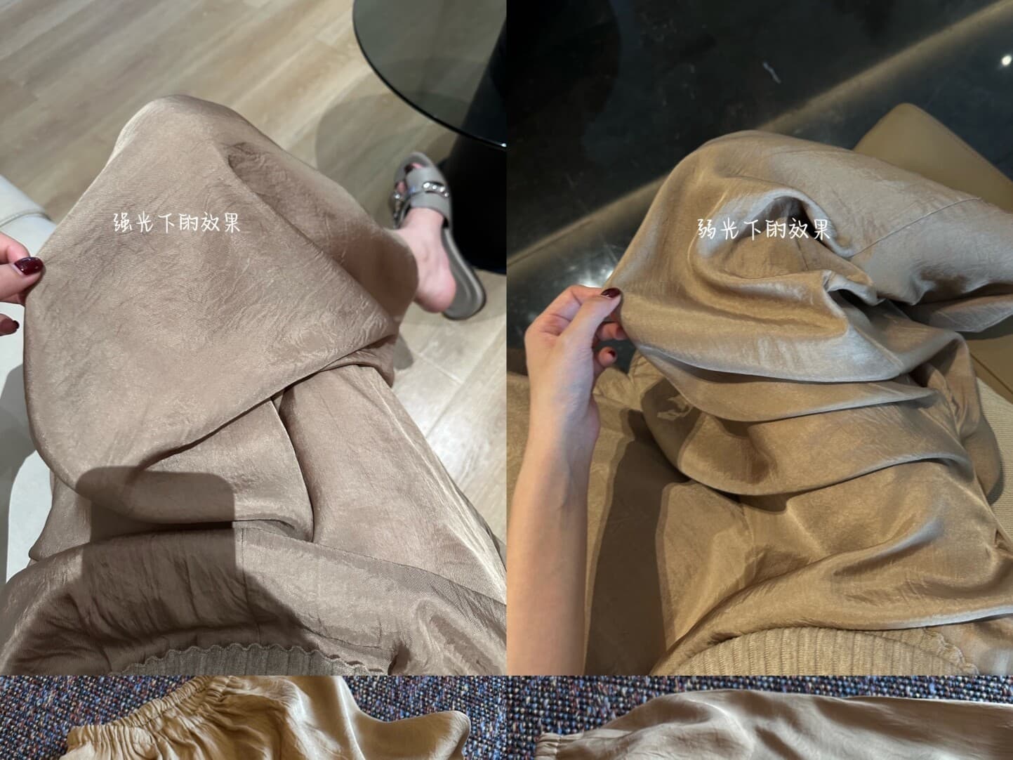 차가운 와이드 레그 팬츠 여름 섹션 캐주얼 얇은 스타일 루즈핏 느긋한 운동 긴 바지 상세 이미지 6