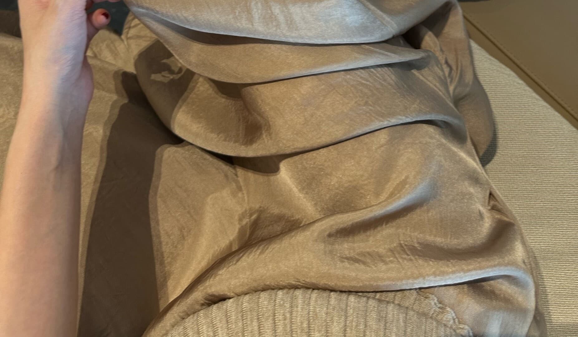 차가운 와이드 레그 팬츠 여름 섹션 캐주얼 얇은 스타일 루즈핏 느긋한 운동 긴 바지 상세 이미지 9