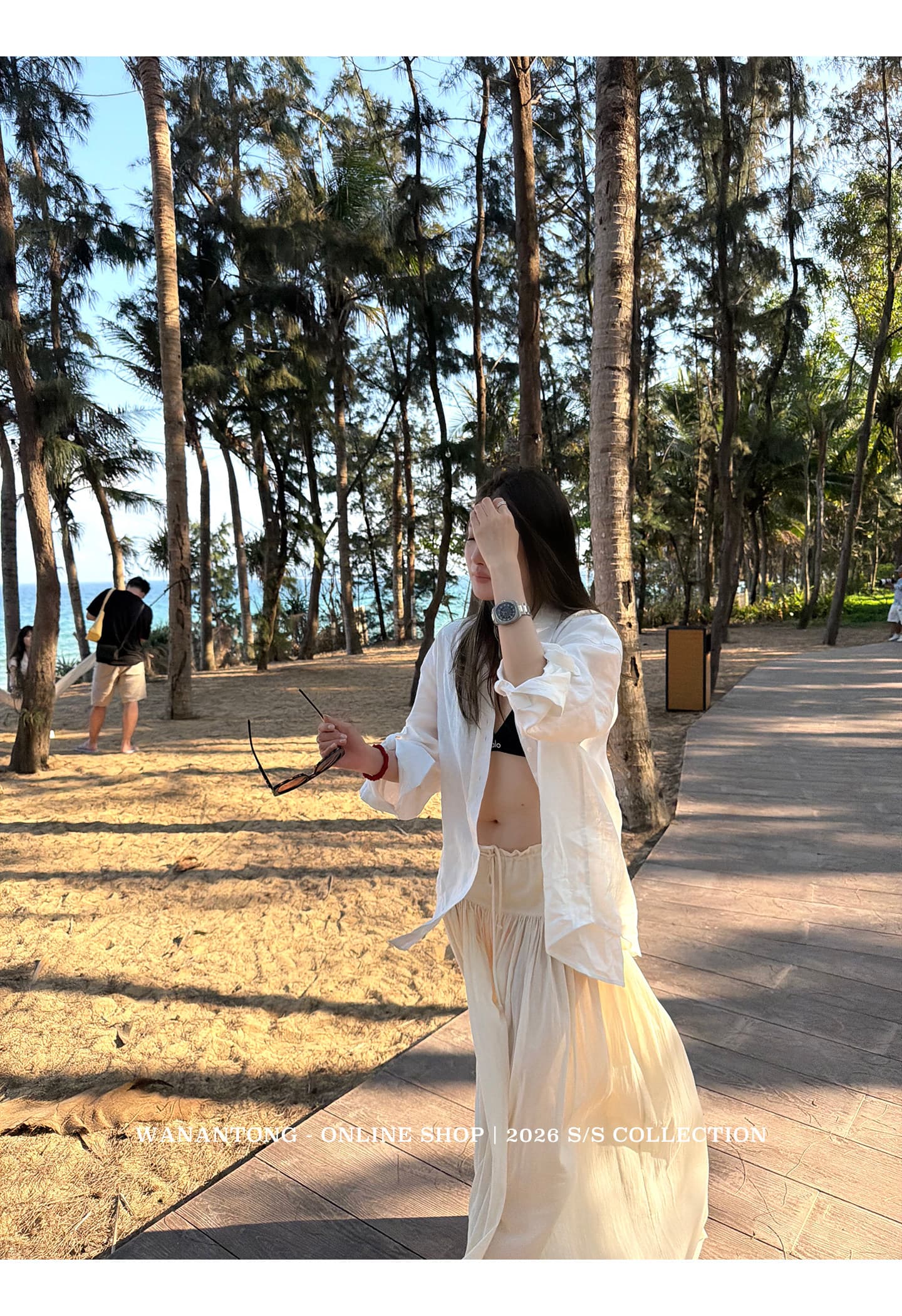 ow 치마바지 아름다움 그것 우아한 그것 사용자 지정 워싱 공예 나만의 것을 가져와 라. 주름 여성 봄 여름 긴 바지 상세 이미지 44