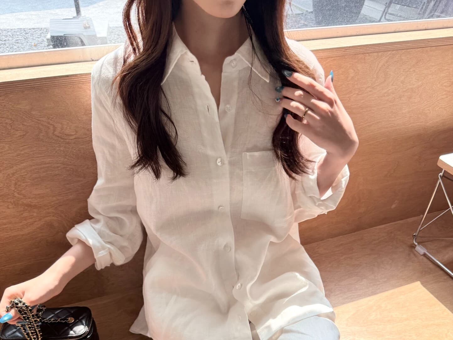 부드럽다 통기성 누룩 워시 아마 바지 긴 바지 스트레이트 팬츠 상세 이미지 12