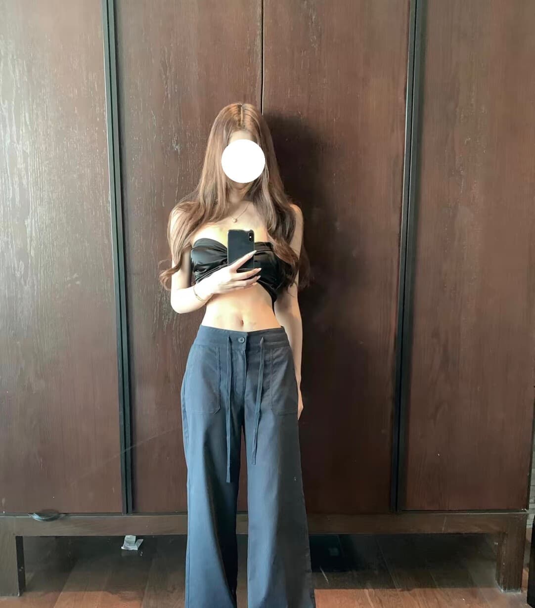 화이트 아마 와이드 레깅스 바지 2026 여름 얇은 스타일 도루 가을 센스 루즈핏 캐주얼 슬림해 보이는 스트레이트 면 린넨 롱 바지 상세 이미지 8