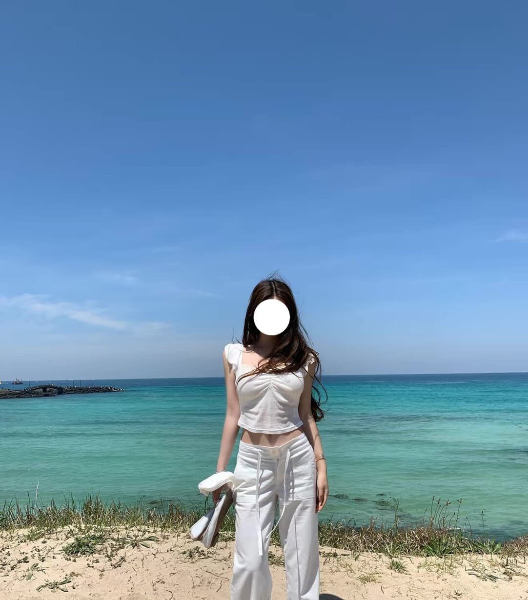 화이트 아마 와이드 레깅스 바지 2026 여름 얇은 스타일 도루 가을 센스 루즈핏 캐주얼 슬림해 보이는 스트레이트 면 린넨 롱 바지 상세 이미지 42