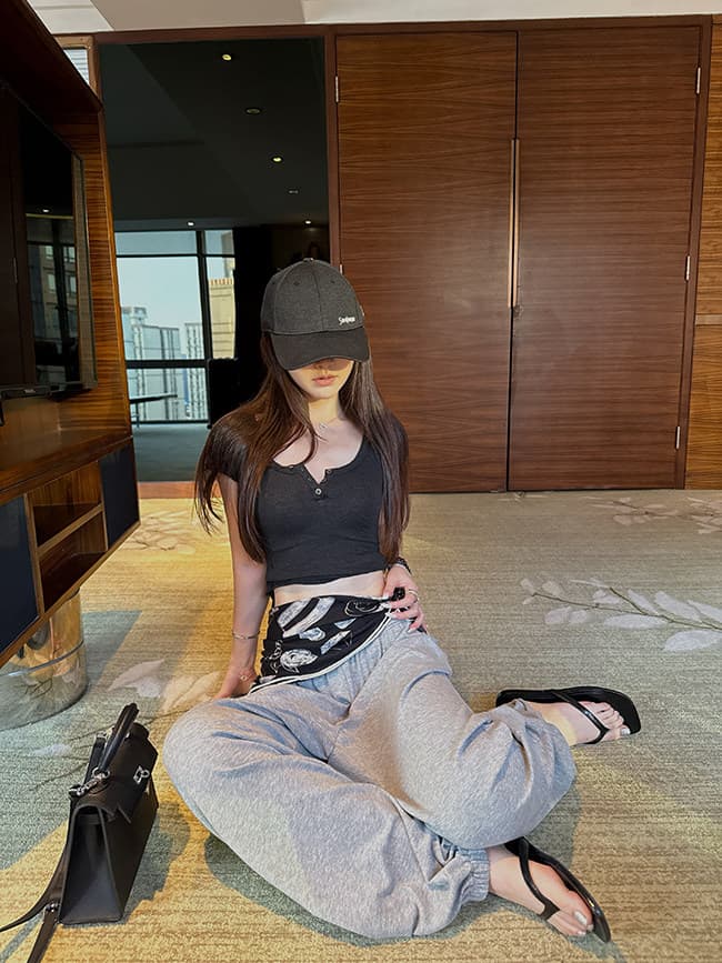 무료 호흡 바지 요가 가면 뒤집다 측면 디자인 부드러운 다시 우는 소리 다시 부담하지 마세요. 도루 도루 랜턴 니트 바지 상세 이미지 50