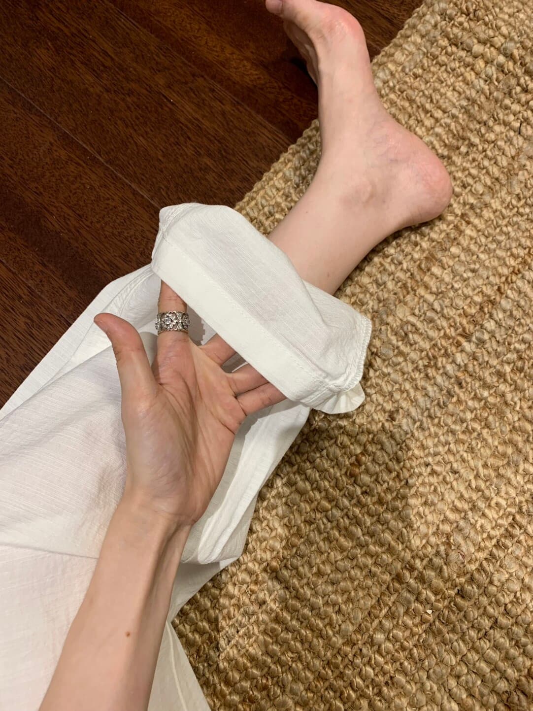 합격 킹 킹 선택 라이 경기 서울 하이웨이스트 스트레이트 얇은 스타일 와이드 레그 팬츠 캐주얼 루즈핏 긴 바지 여성 이미지 4