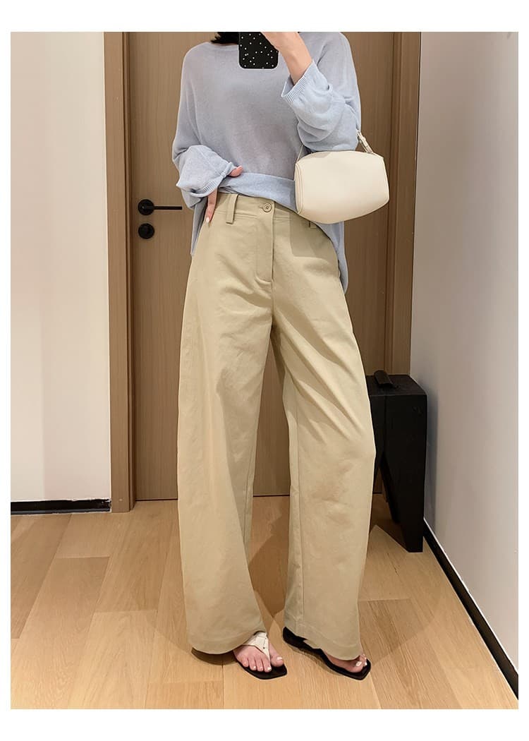 건조한 모통이 칼 바지 저항 주름 고밀도 사선 무늬 기타 조각 분할 자르기 와이드 레그 팬츠 도루 센스 캐주얼 바지 상세 이미지 2