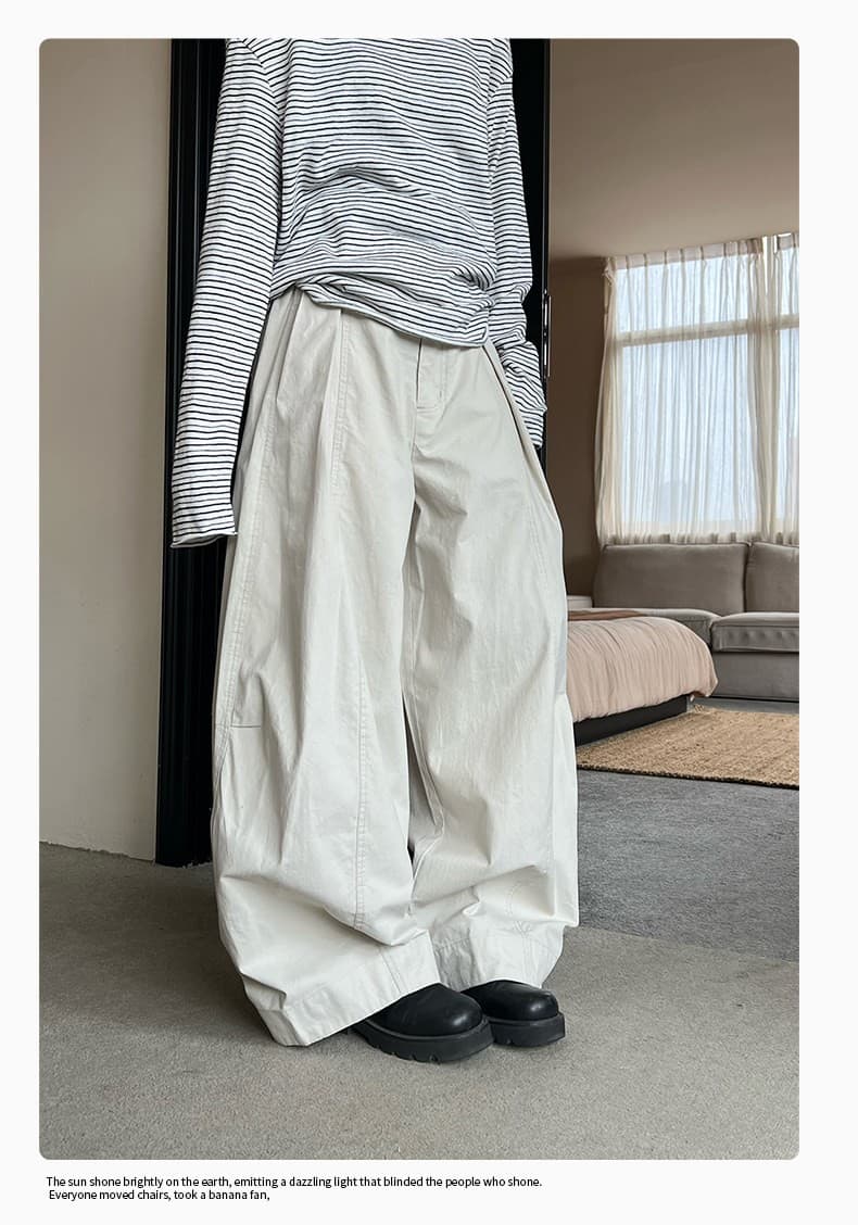 고급 센스 좋은 캔버스 모통이 칼 워크웨어 팬츠 중성 바람 다용도 cleanfit 와이드 레그 팬츠 어린이 상세 이미지 3