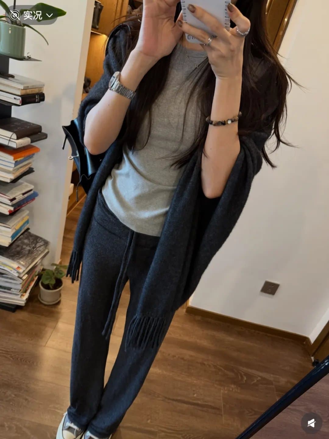 느긋한 편안함 높은 탄력성 펌프 로프 부츠컷 찹쌀 바지 이미지 4