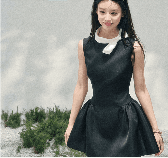 aomalm 덜 또한 눈 공단 빛 프라임 매듭 프랑스식 부유 한 가족 천 골드 miu 부서 여성 드레스 봄 퍼프 스커트 미니 스커트 이미지 4