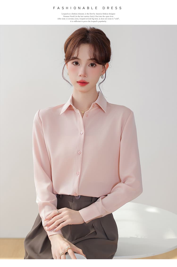 화이트 새틴 셔츠 여성 긴 소매 봄 드레스 빅 사이즈 루즈핏 디자인 센스 작은 대중 품격 인사이드 가져 가라. 만나는 셔츠 맨위 상세 이미지 21