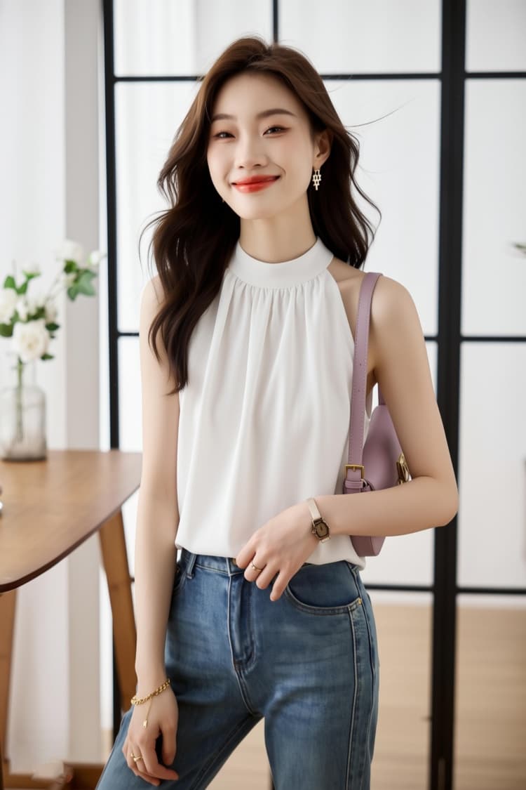 실사 높은 품질 프랑스식 화이트 쉬폰 여성 셔츠 Chic 심장 기계 행침 목 오프숄더 디자인 센스 작은 대중 맨위 상세 이미지 16