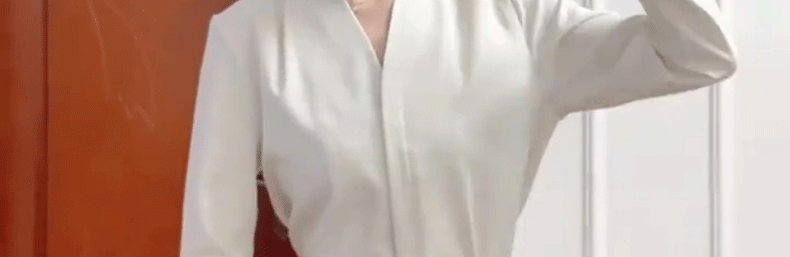 프랑스식 V넥 고급 센스 쉬폰 여성 셔츠 2026 새로운 이른 가을 경력 출퇴근 셔츠 긴팔 품격 맨위 상세 이미지 88