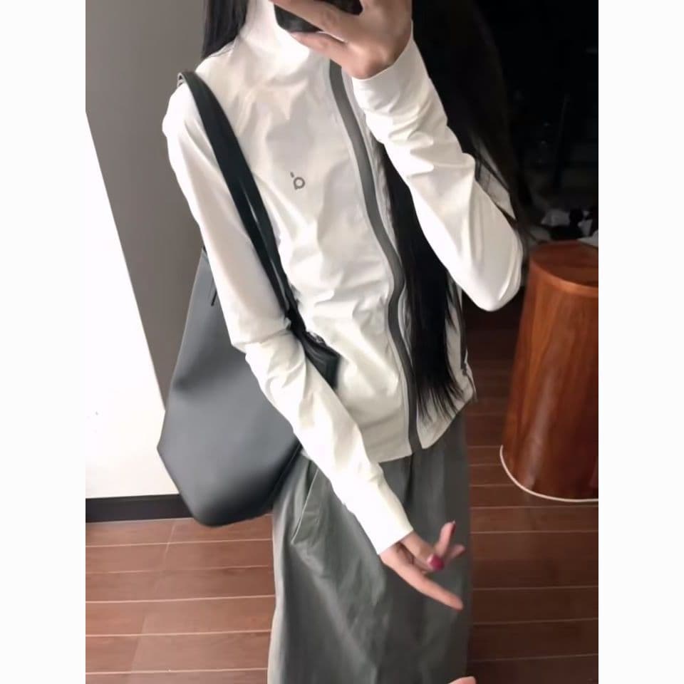 있음 대 물품 fdr 홈 자외선 차단 의류 배색 지퍼 아메리칸 여름 높음 거리 자외선 차단 의류 여성 이미지 2