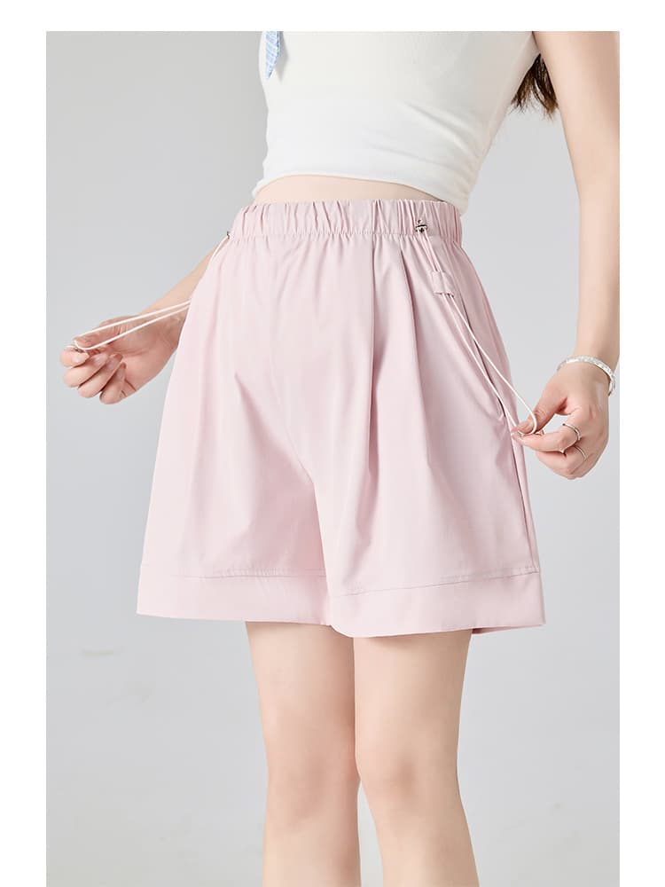임산부 바지 여름 외출용 오부 바지 없음 복부 지지 펌프 로프 캐주얼 바지 속도 건조한 워크웨어 반바지 상세 이미지 21