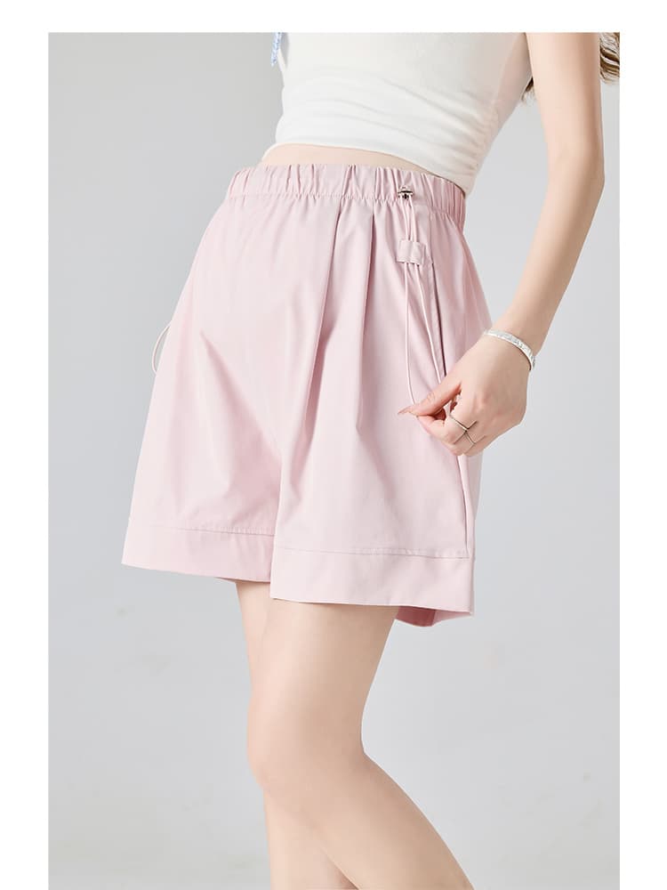 임산부 바지 여름 외출용 오부 바지 없음 복부 지지 펌프 로프 캐주얼 바지 속도 건조한 워크웨어 반바지 상세 이미지 22