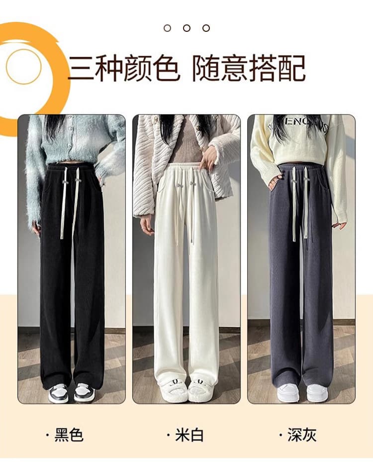 유럽 면 바나나 바지 임산부 바지 외출용 가을 겨울 루즈핏 빅 사이즈 와이드 레그 팬츠 도루 센스 없음 복부 지지 상세 이미지 15