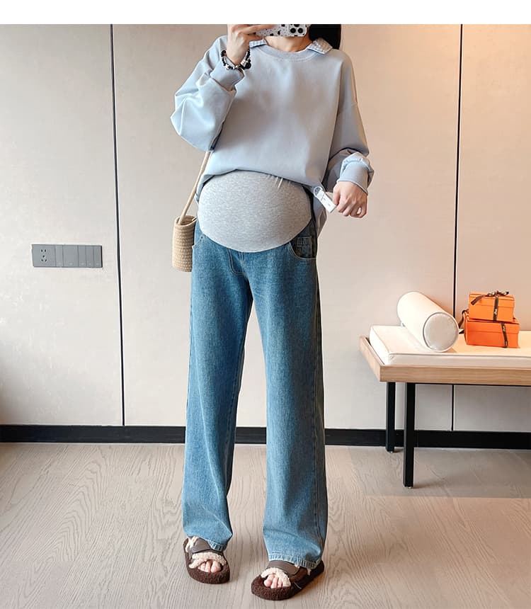 임산부 후드티 패션 체크무늬 칼라 긴팔 봄과 가을 옷 맨위 상세 이미지 26