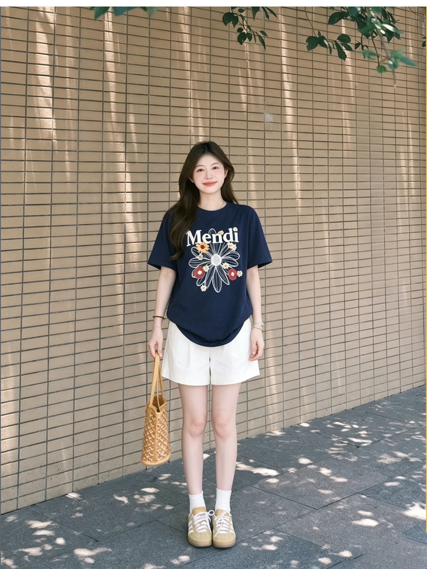 임산부 여름 외출용 얇은 스타일 캐주얼 루즈핏 반팔 맨위 여름 드레스 투피스 세트 상세 이미지 5