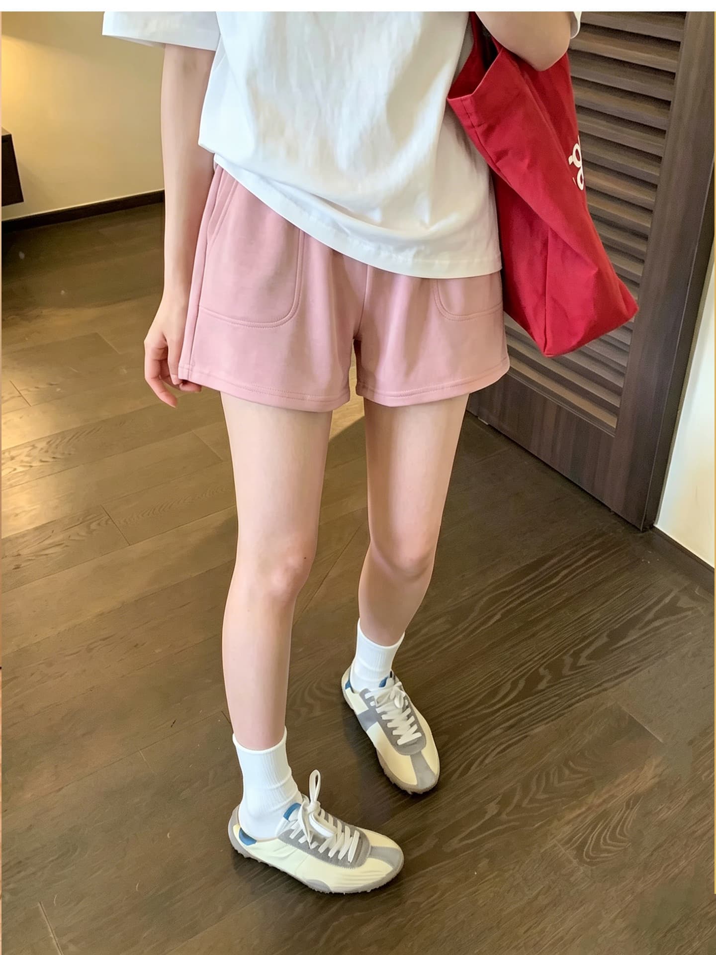 임산부 반바지 여름 외출용 얇은 스타일 우유 피부 바지 캐주얼 패션 인터넷 유명인 섹션 반바지 여름 드레스 루즈핏 바지 상세 이미지 5