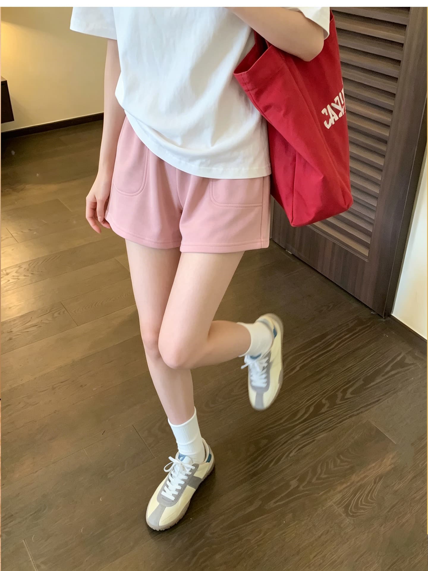 임산부 반바지 여름 외출용 얇은 스타일 우유 피부 바지 캐주얼 패션 인터넷 유명인 섹션 반바지 여름 드레스 루즈핏 바지 상세 이미지 6