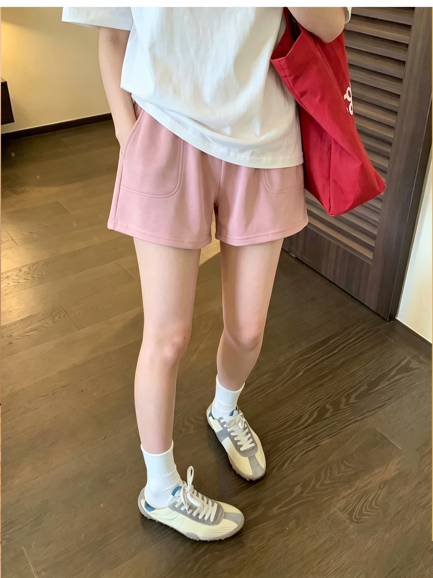 임산부 반바지 여름 외출용 얇은 스타일 우유 피부 바지 캐주얼 패션 인터넷 유명인 섹션 반바지 여름 드레스 루즈핏 바지 상세 이미지 9