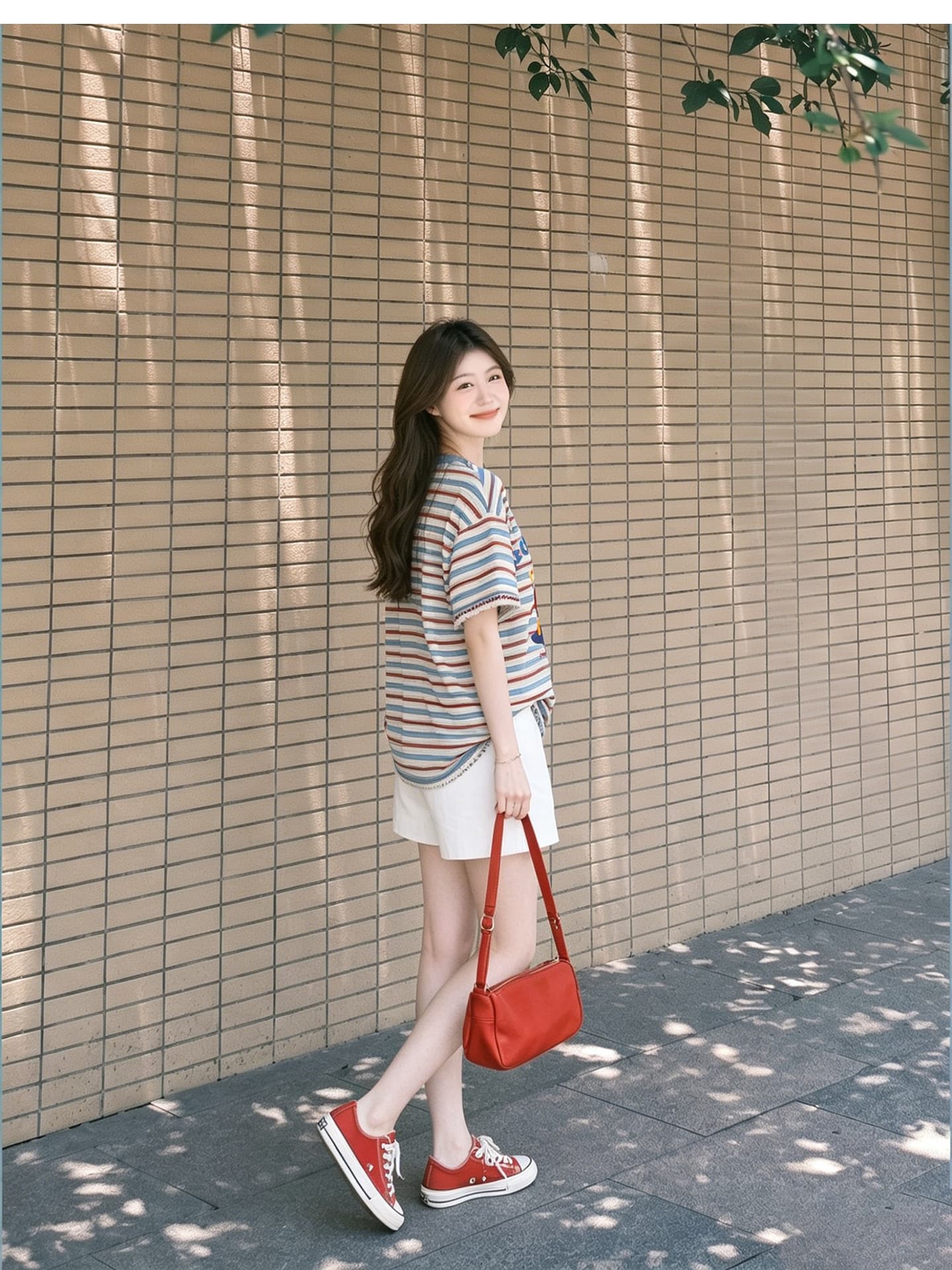 임산부 여름 외출용 얇은 스타일 캐주얼 루즈핏 반팔 맨위 여름 드레스 투피스 세트 상세 이미지 9